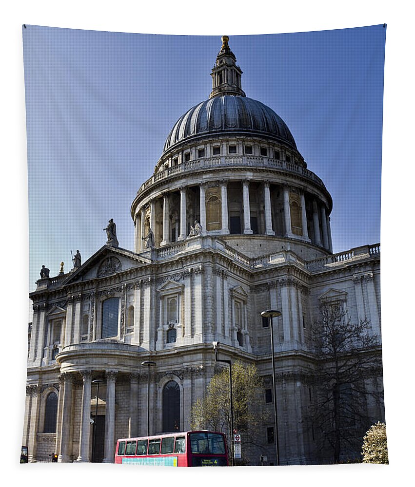 St Paul's Tapestry featuring the photograph St Paul's Cathedral London #7 by David Pyatt