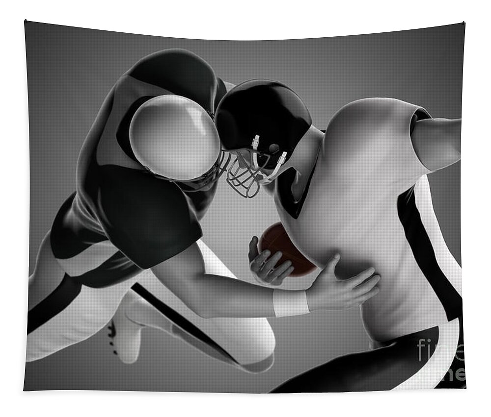 Athlete Tapestry featuring the photograph Football Collision #9 by Science Picture Co