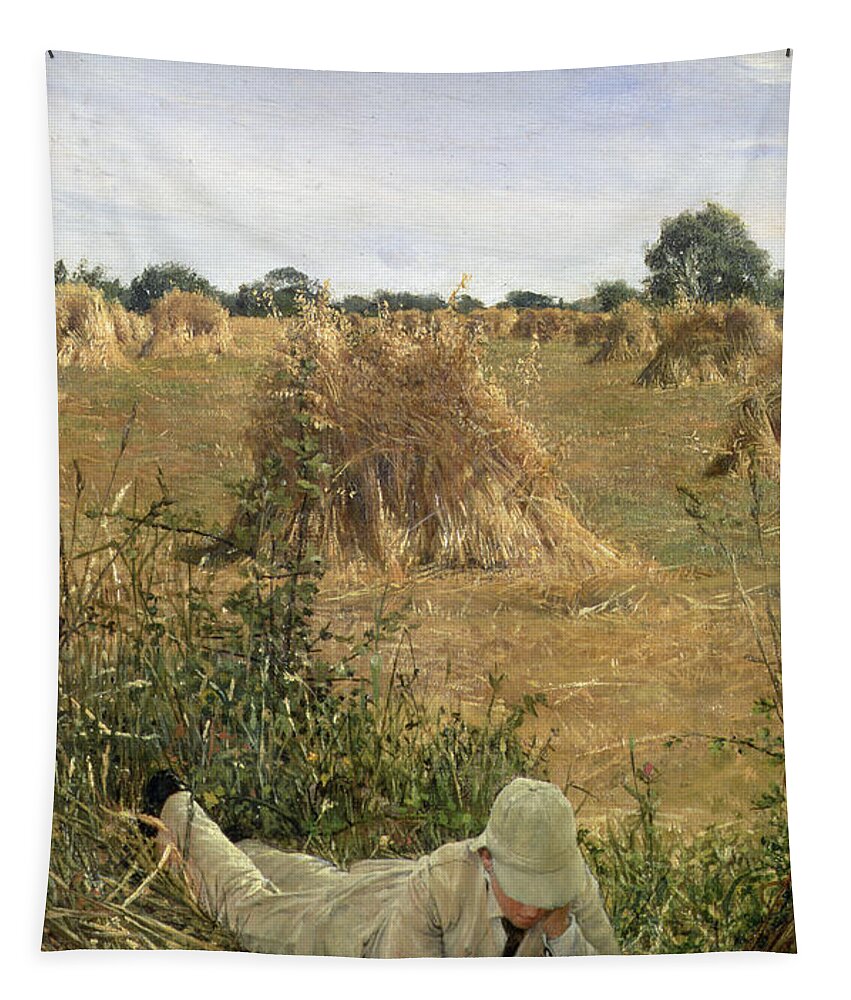 Sheaf Tapestry featuring the painting 94 Degrees In The Shade, 1876 by Lawrence Alma-Tadema
