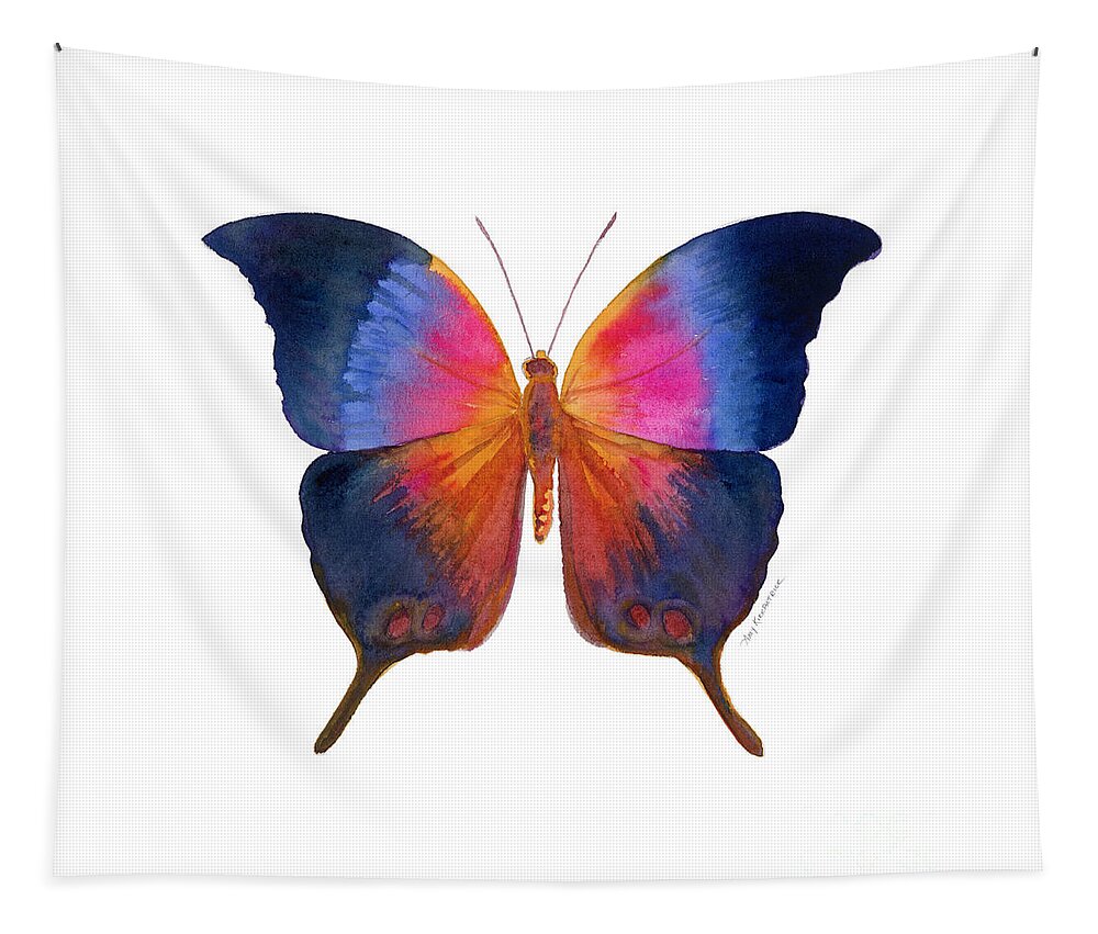 Brushfoot Butterfly Tapestry featuring the painting 96 Brushfoot Butterfly by Amy Kirkpatrick