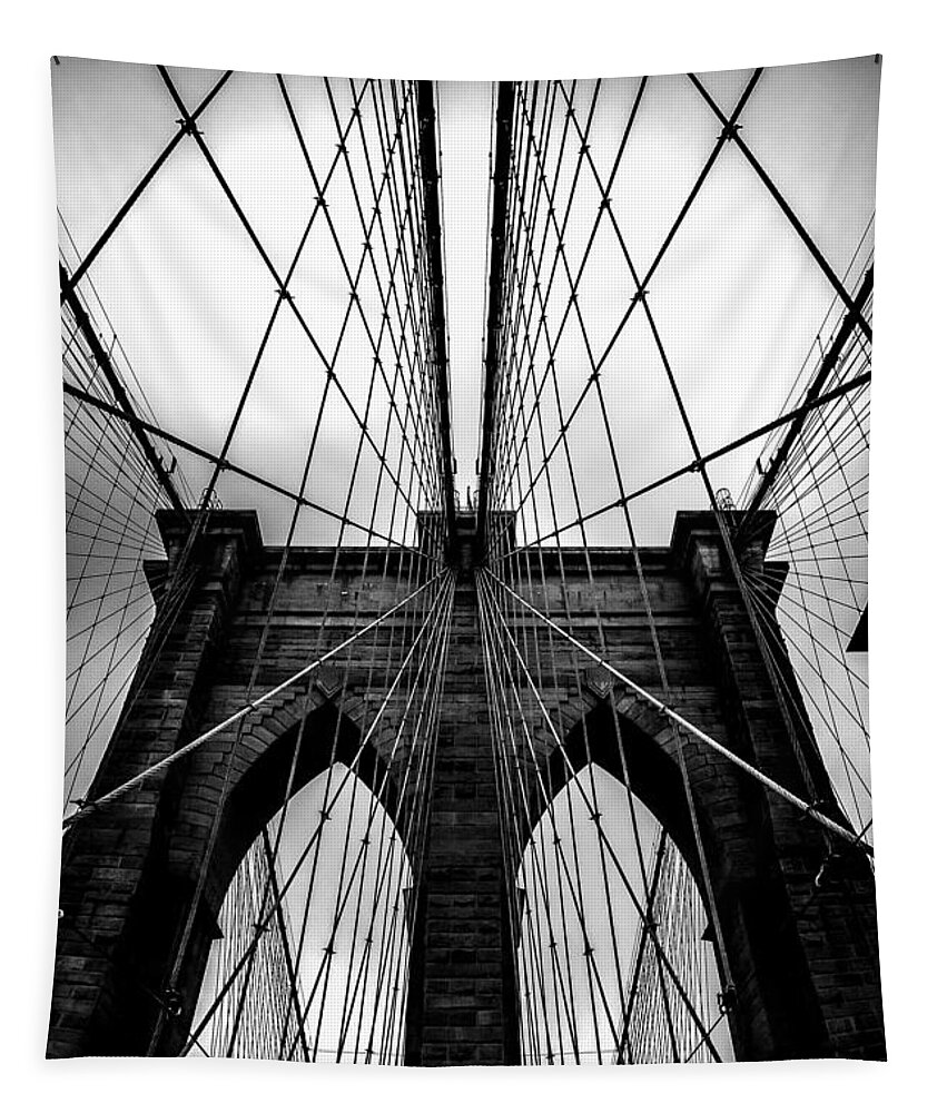 Brooklyn Bridge Arches Tapestry featuring the photograph A Brooklyn Perspective by Az Jackson