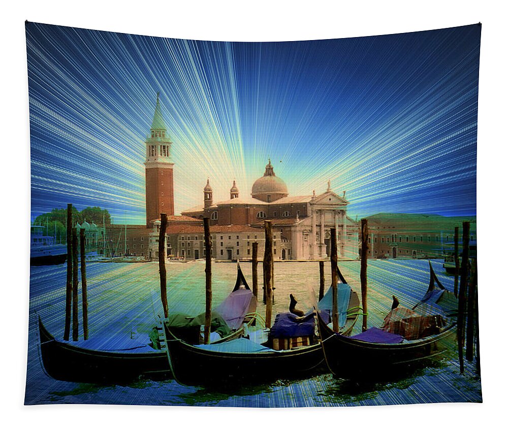 Venice Tapestry featuring the photograph A Burst of Light by Caroline Stella