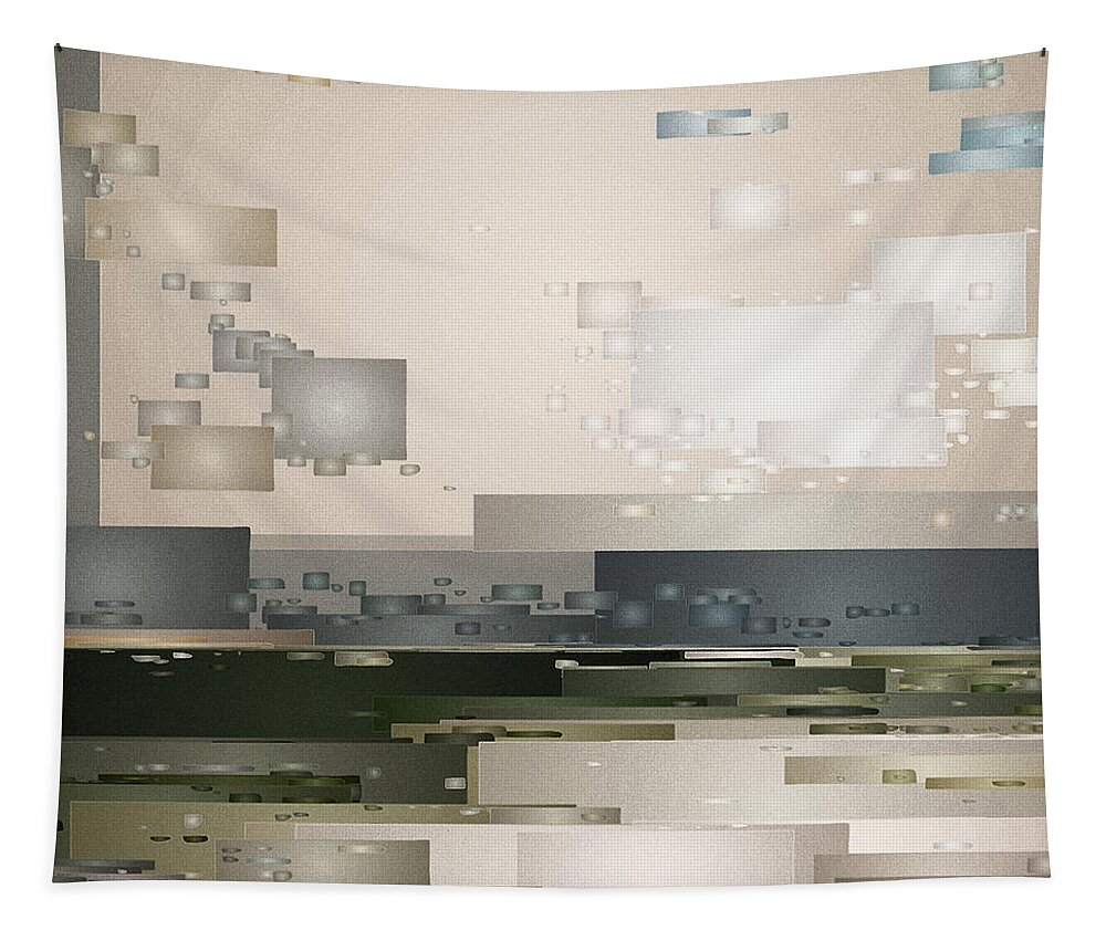 Digital Tapestry featuring the digital art A Cloudy Day by David Hansen