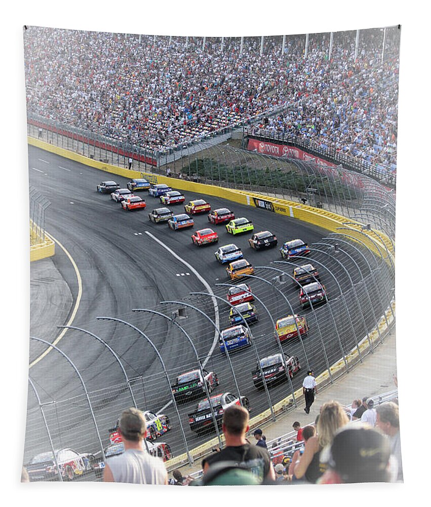 Racetrack Tapestry featuring the photograph A Day at the Racetrack by Karol Livote
