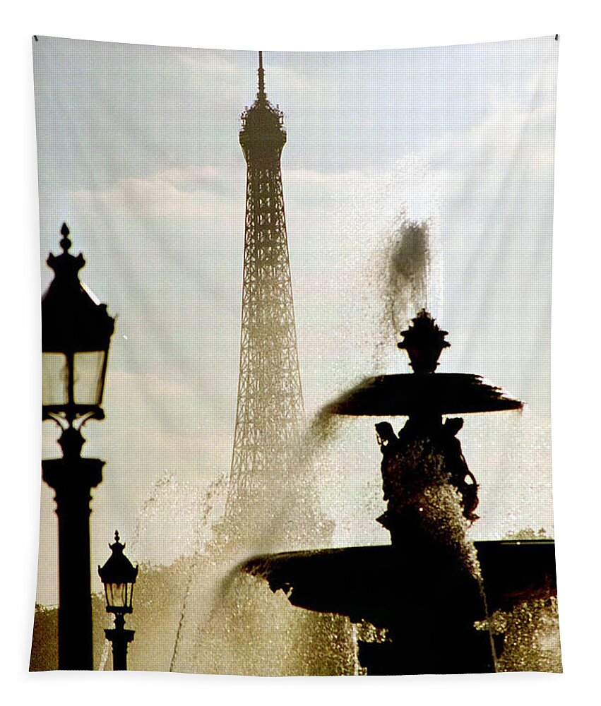 Eiffel Tower Tapestry featuring the photograph A Different View by Jennifer Robin