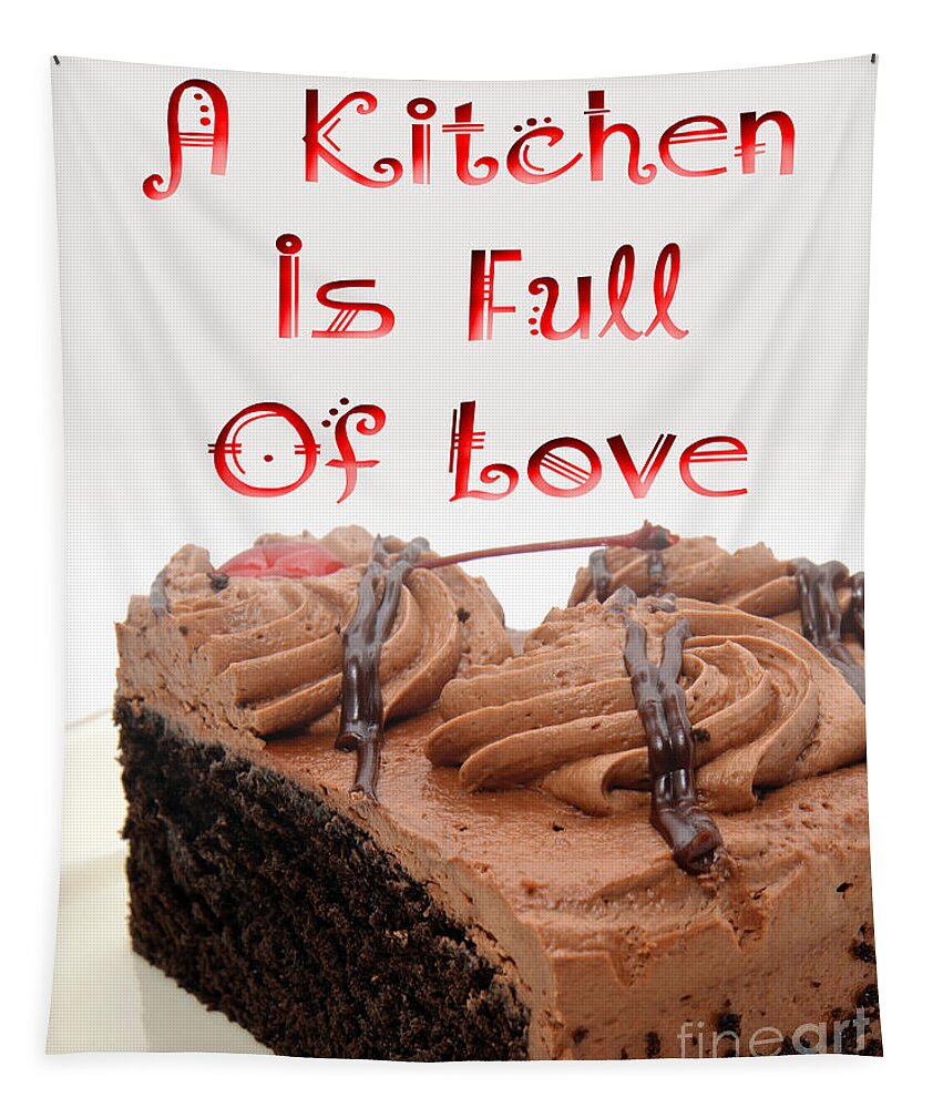 Dessert Tapestry featuring the digital art A Kitchen Is Full Of Love 4 by Andee Design