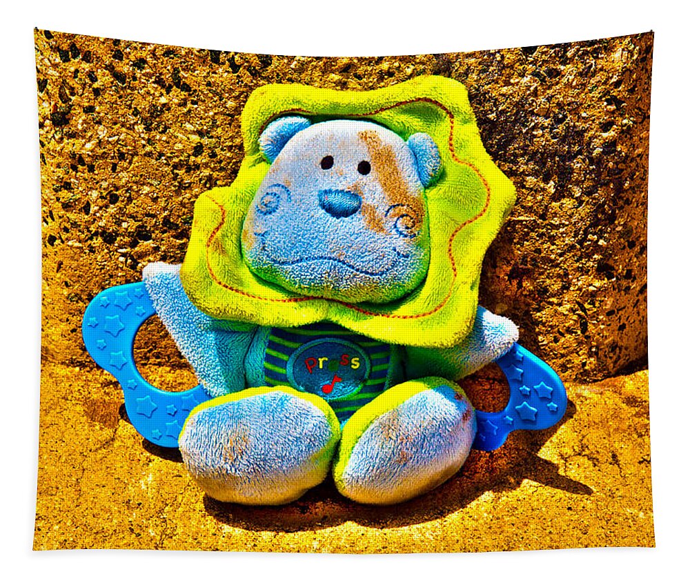 Stuffed Toy Tapestry featuring the photograph A Lost and Forgotten Toy by Richard J Cassato