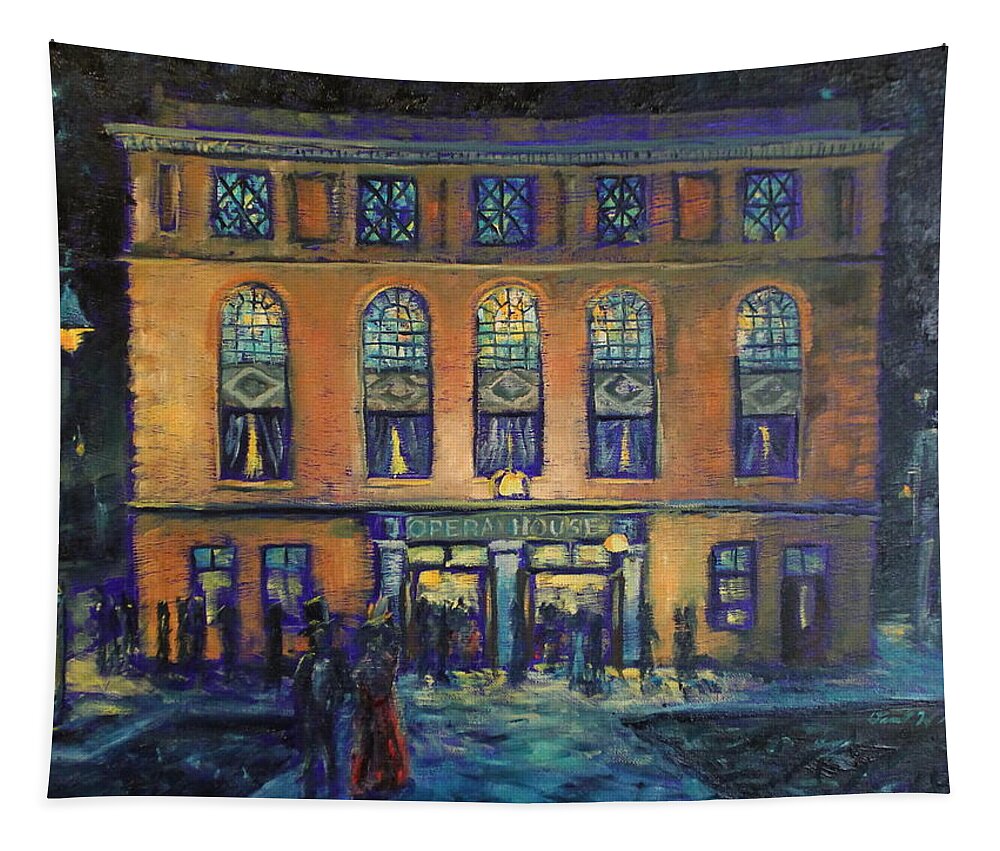 Sheboygan Tapestry featuring the painting A night at the opera by Daniel W Green