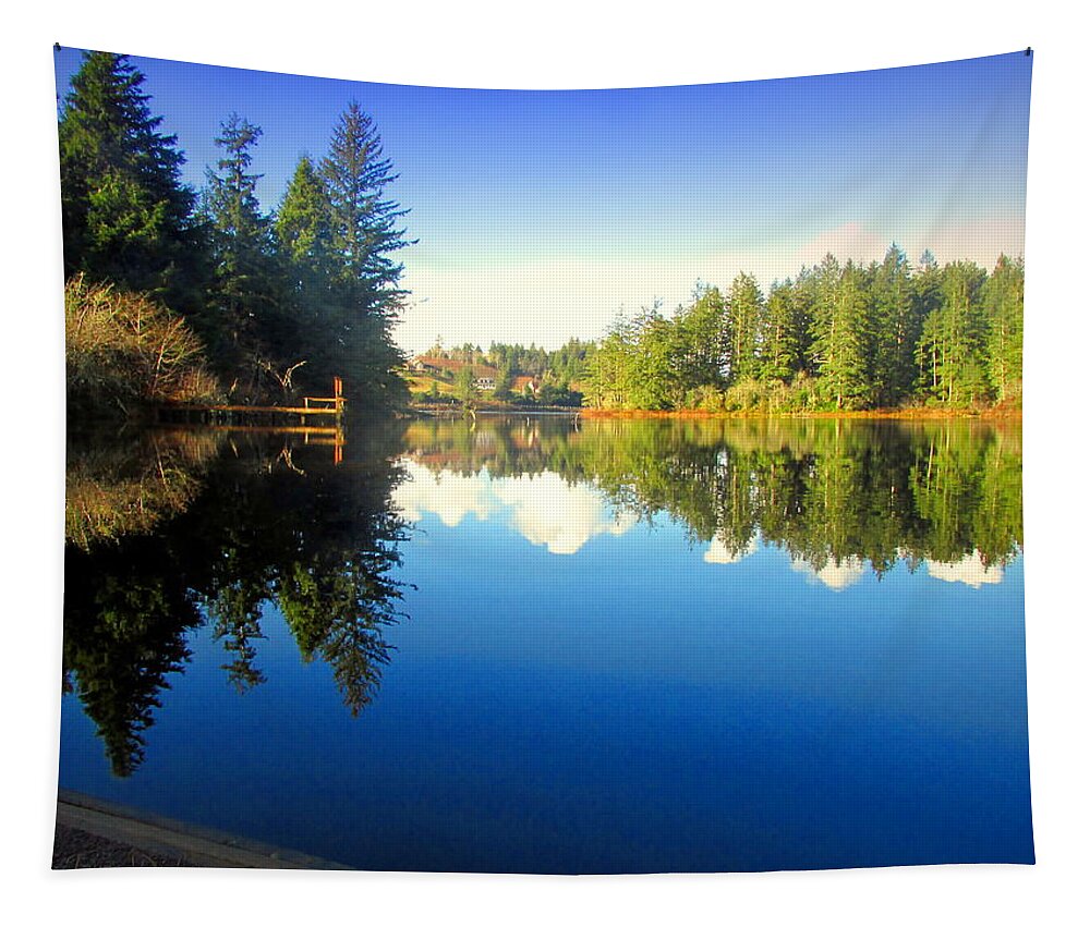 Lake Tapestry featuring the photograph A Time For Reflecting by Joyce Dickens