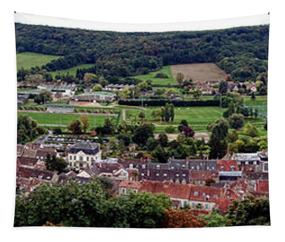 France Tapestry featuring the photograph A Town in France by Olivier Le Queinec