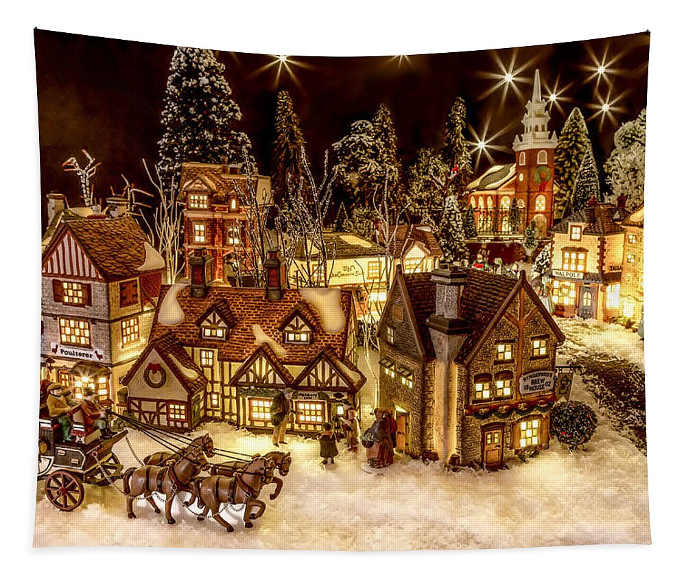 Christmas Village Tapestry featuring the photograph A Very Merry Christmas by Caitlyn Grasso