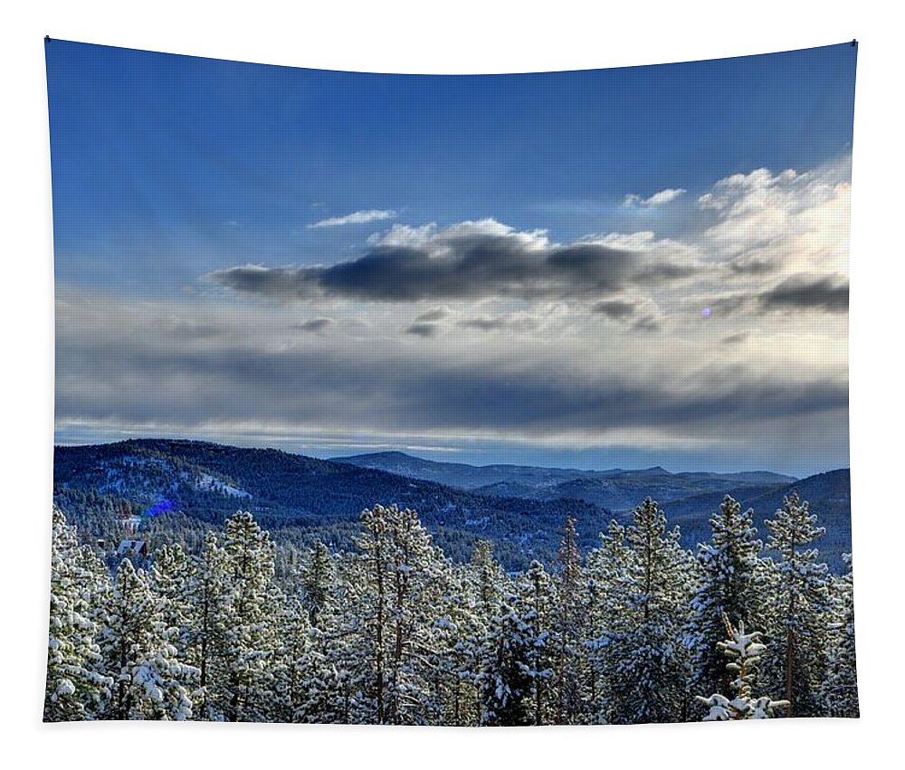 Colorado Tapestry featuring the photograph A Winter sunrise by Matt Swinden