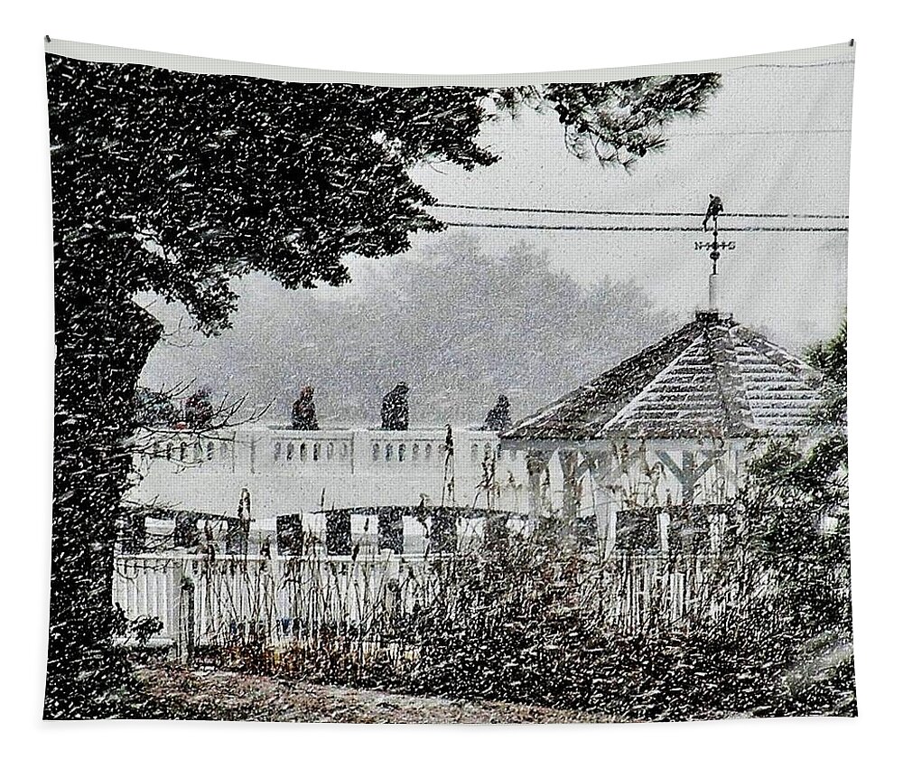 Silver Lake Tapestry featuring the photograph A Winter's Walk by Silver Lake by Kim Bemis