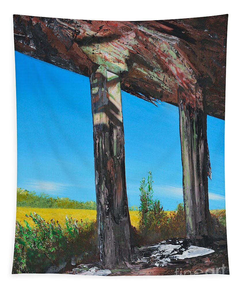 Abandoned Tapestry featuring the painting Abandoned by Alys Caviness-Gober