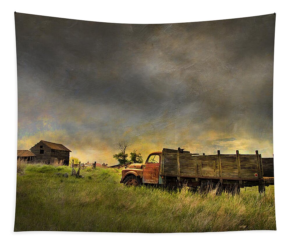 Dodge Tapestry featuring the photograph Abandoned Farm Truck by Theresa Tahara