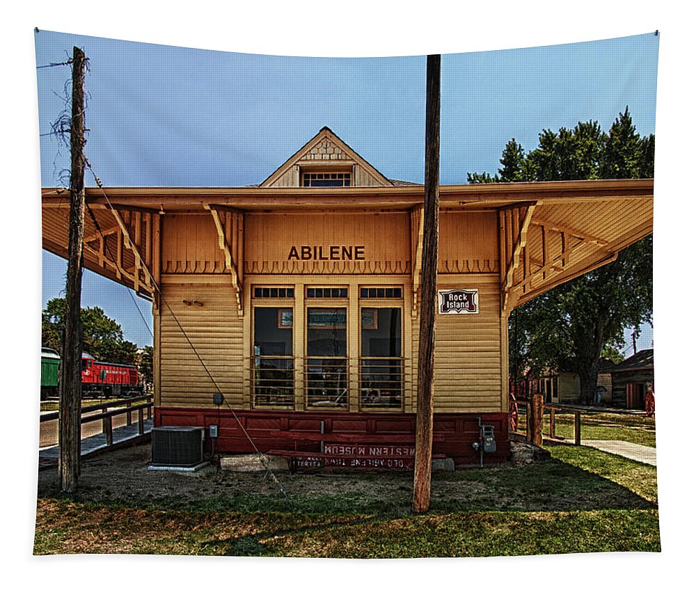 Abilene Tapestry featuring the photograph Abilene Station by Mary Jo Allen