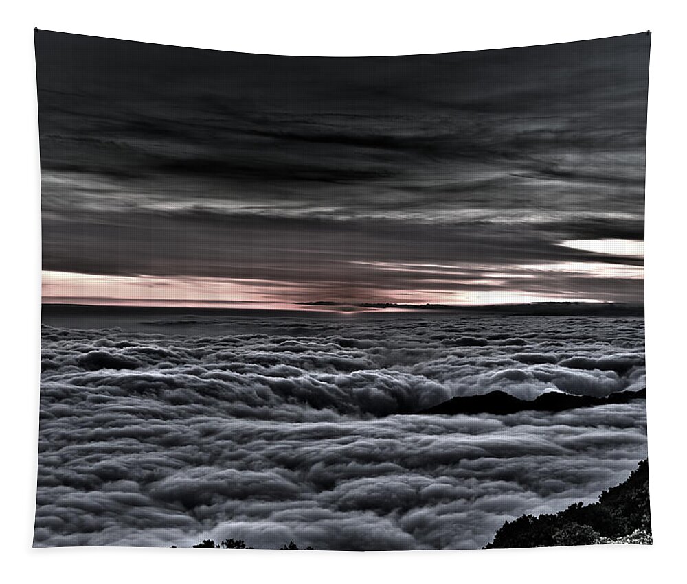 Mt Wilson Tapestry featuring the photograph Above the Marine Layer V2 by Richard J Cassato