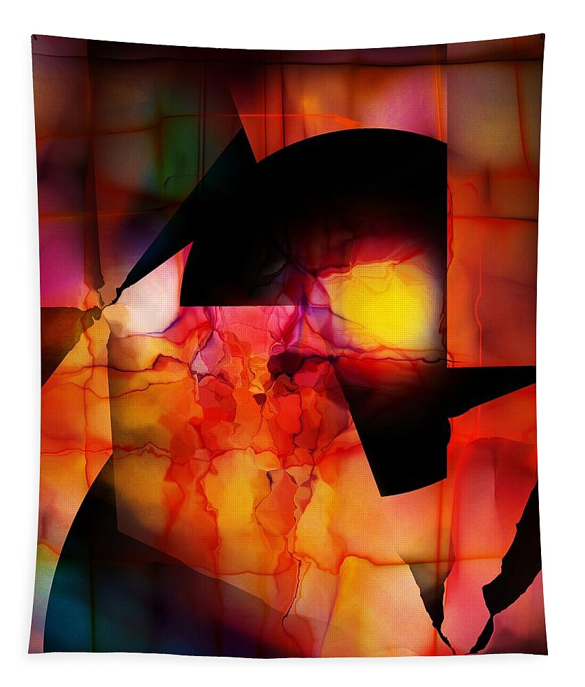 Fine Art Tapestry featuring the digital art Abstract 012615 by David Lane