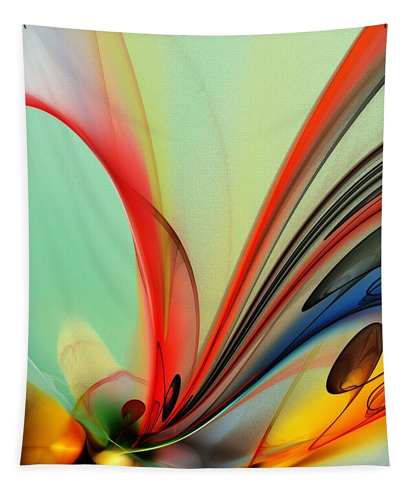 Fine Art Tapestry featuring the digital art Abstract 040713 by David Lane