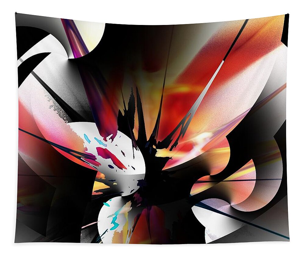 Fine Art Tapestry featuring the digital art Abstract 082214 by David Lane