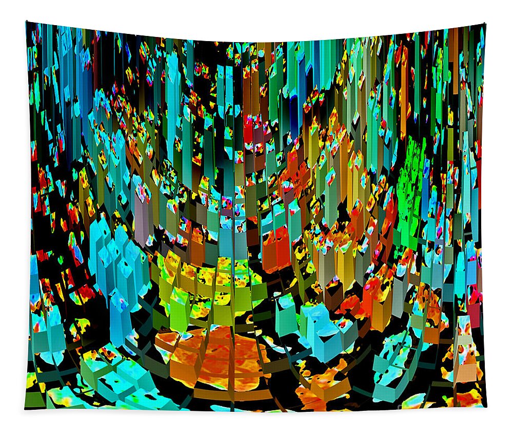 Abstract Tapestry featuring the photograph Abstract Color Pieces by Karen Adams