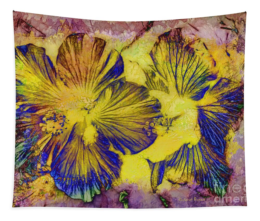Hibiscus Flower Tapestry featuring the photograph Abstract Flower by Deborah Benoit