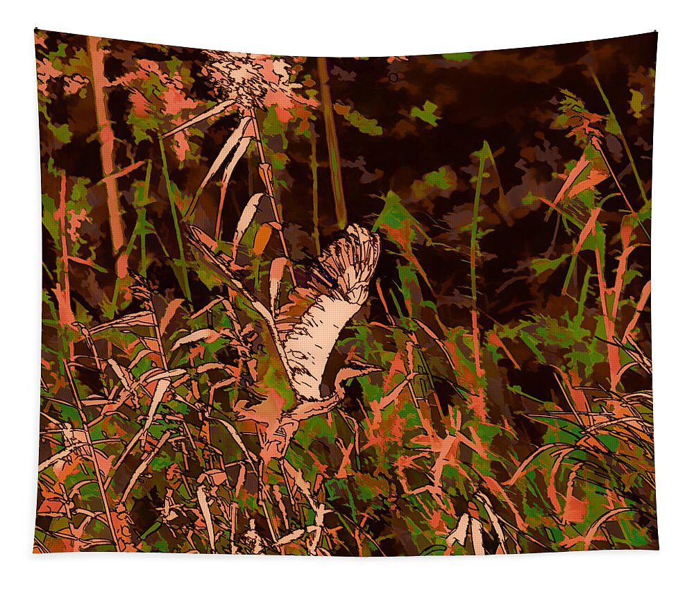 Abstract Tapestry featuring the photograph Abstract Heron  Leif Sohlman by Leif Sohlman