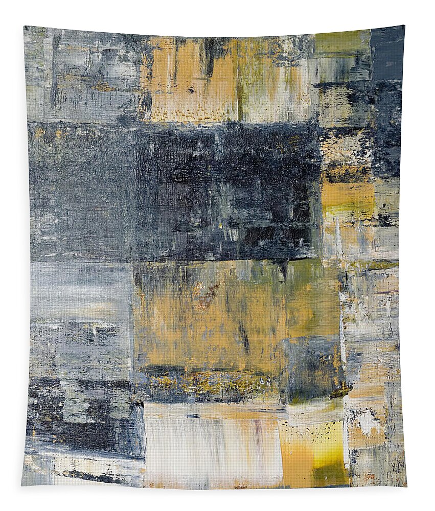 Gray Tapestry featuring the painting Abstract Painting No. 4 by Julie Niemela