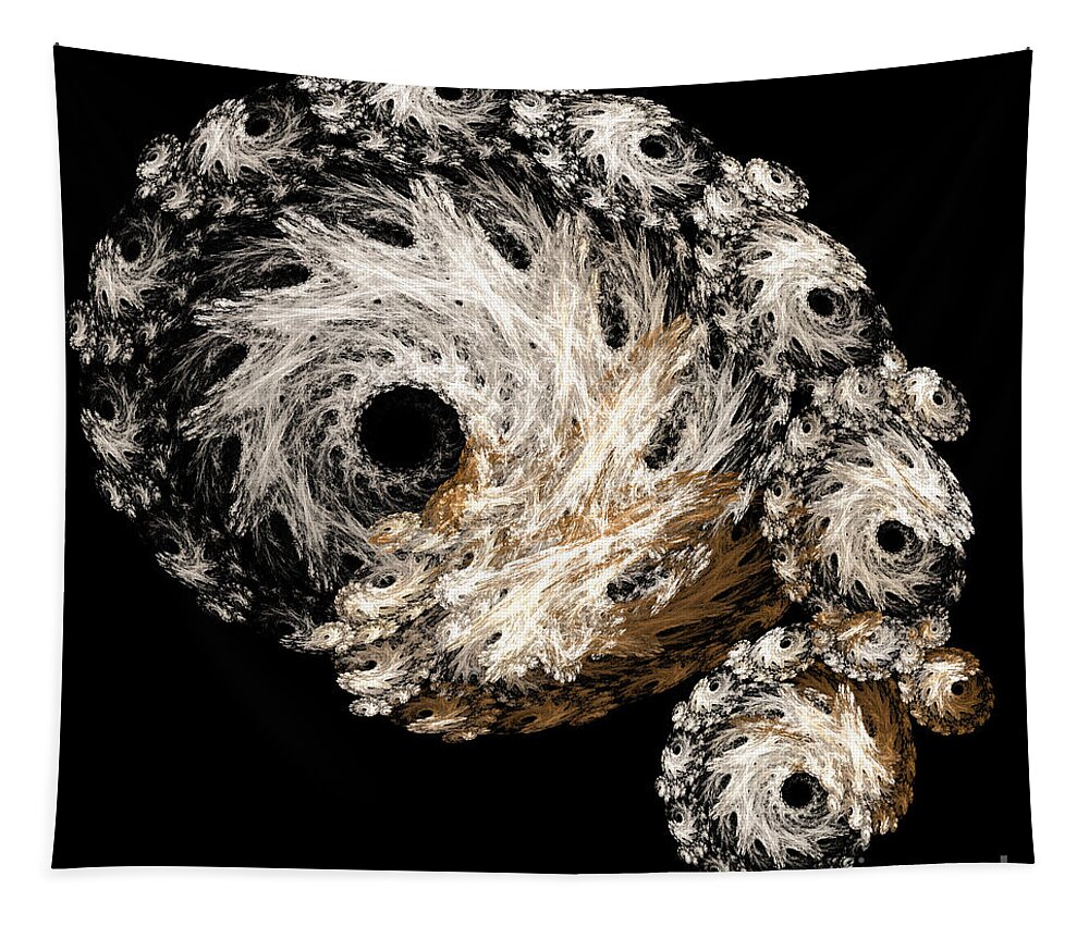 Abstract Tapestry featuring the digital art Abstract Seashell by Andee Design