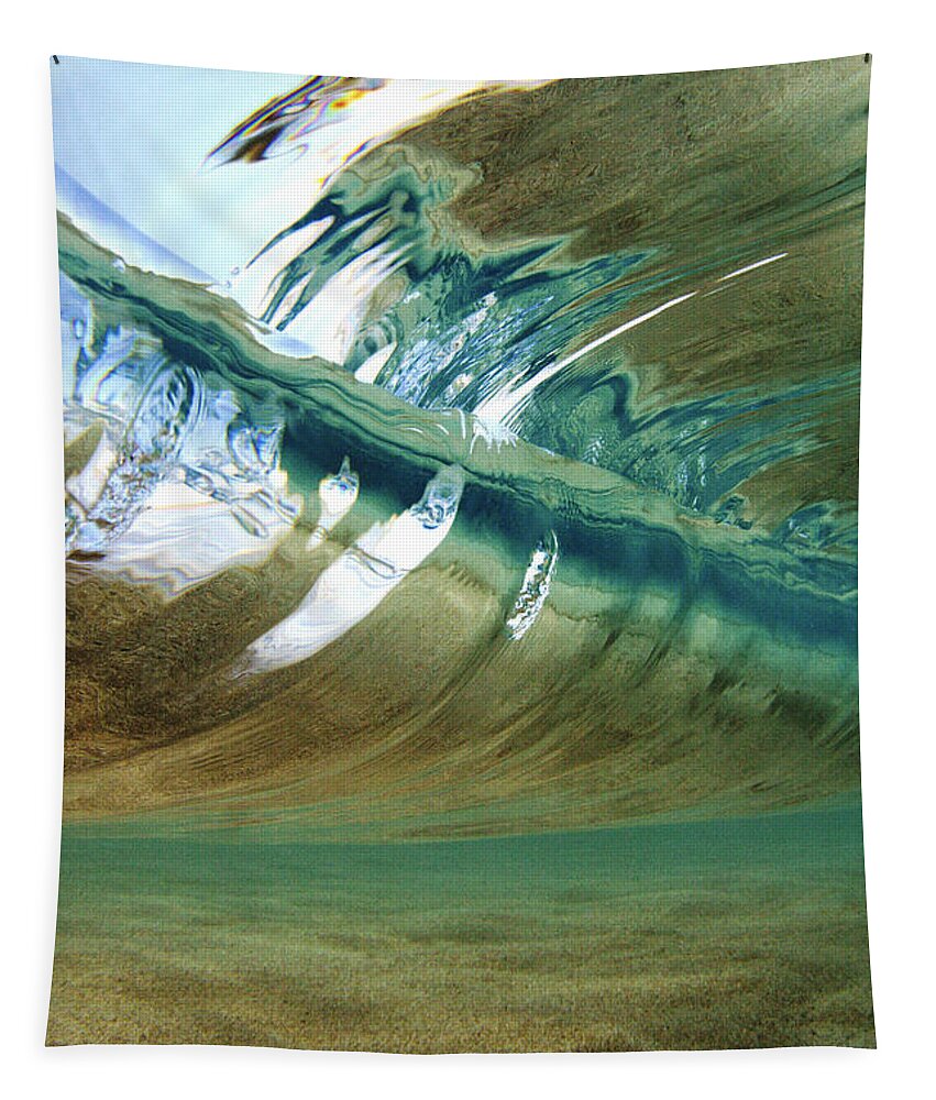 Abstract Tapestry featuring the photograph Abstract Underwater 2 by Vince Cavataio - Printscapes