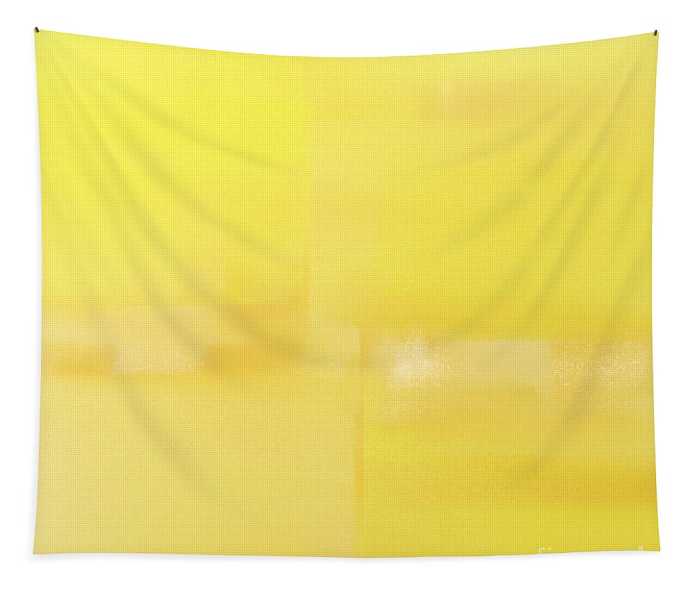 Andee Design Abstract Tapestry featuring the digital art Abstract Yellow 4 Square by Andee Design