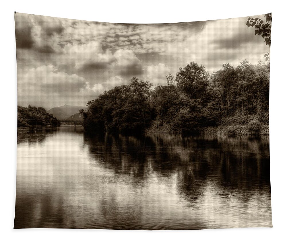 Adda Tapestry featuring the photograph Adda River 2 by Roberto Pagani