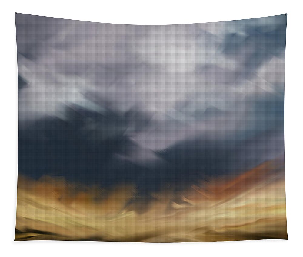 Oils Paint Tapestry featuring the digital art Tempest by Vincent Franco