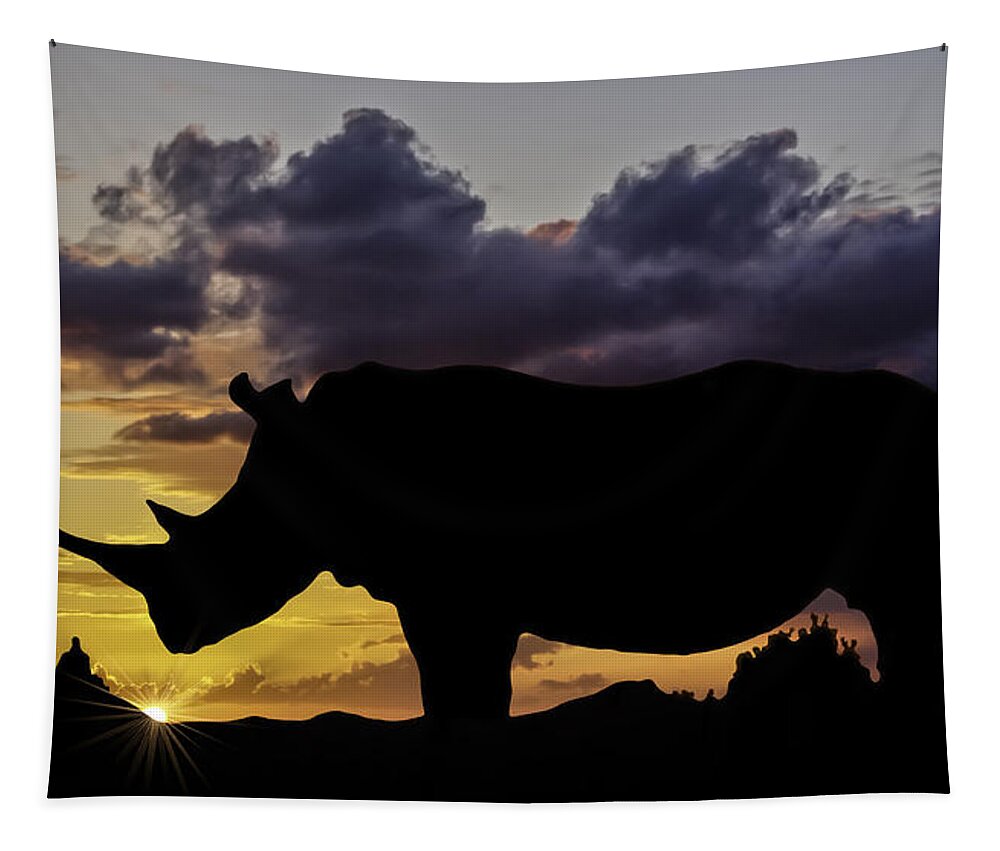 Africa Tapestry featuring the photograph African Sunset by Maria Coulson