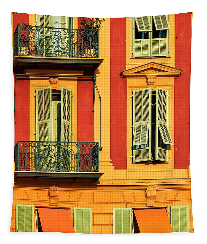 Cote D'azur Tapestry featuring the photograph Afternoon Windows by Inge Johnsson