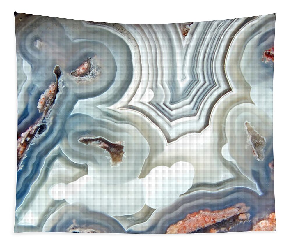 Duane Mccullough Tapestry featuring the photograph Agate 2 Micro by Duane McCullough
