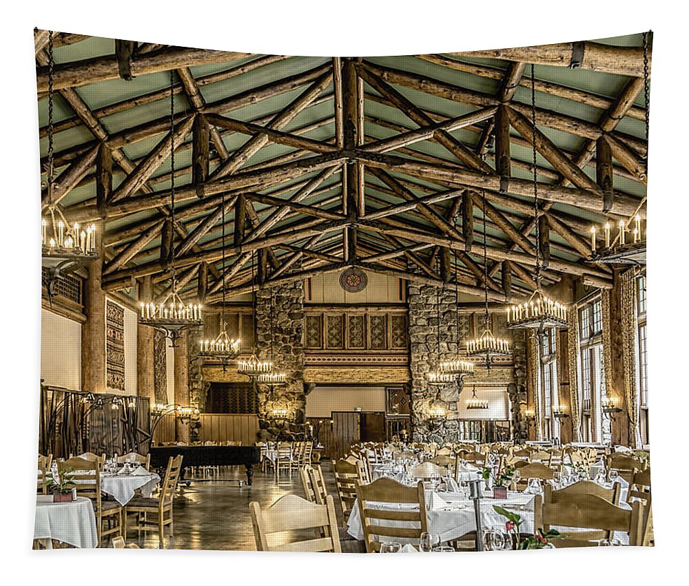 Architecture Tapestry featuring the photograph Ahwahnee Dining Room by Maria Coulson