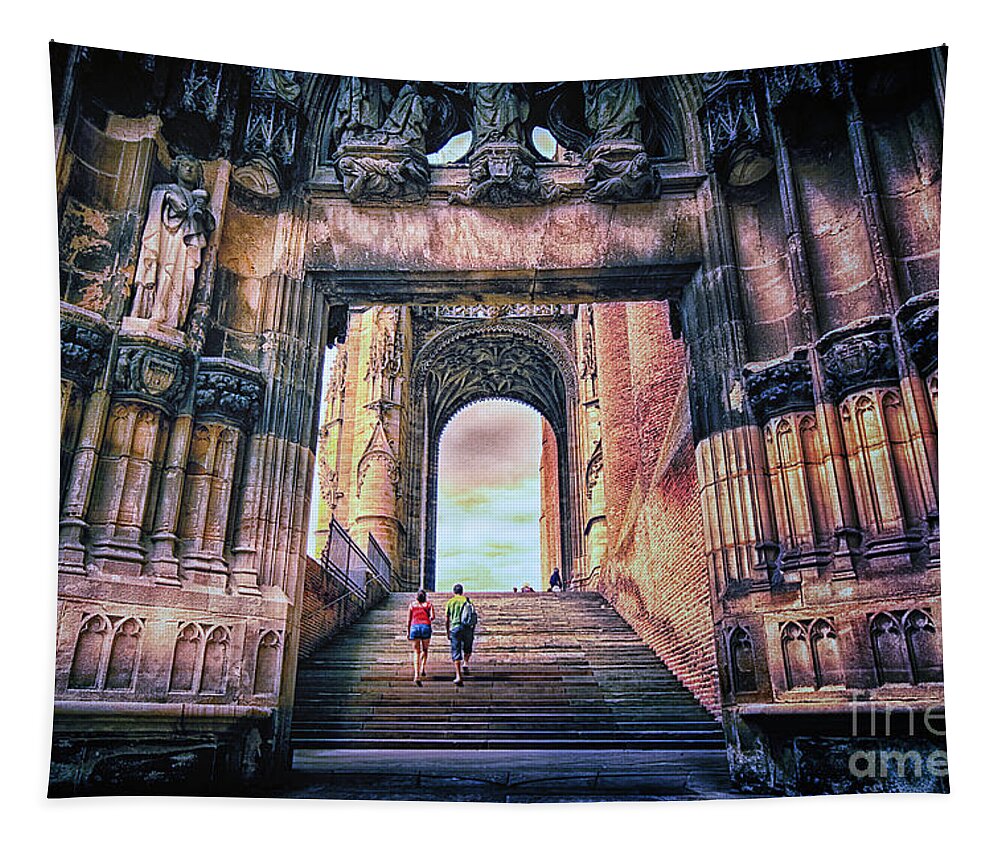 Tapestry featuring the photograph Albi Cathedral Arch to Heaven by Jack Torcello