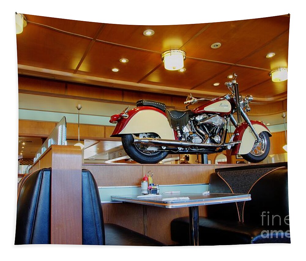 Rubys Tapestry featuring the photograph All American Diner 4 by Bob Christopher