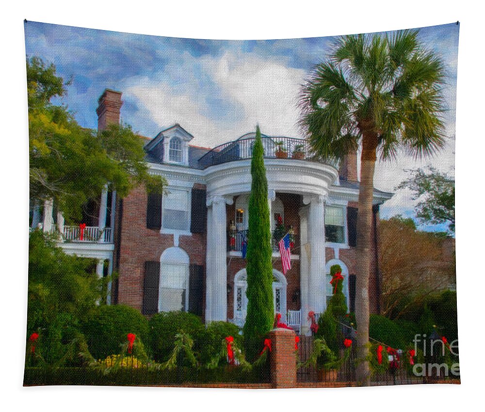 Battery Tapestry featuring the photograph All Decorated up for Christmas by Dale Powell