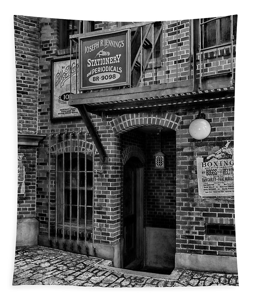Christopher Holmes Photography Tapestry featuring the photograph Alley - BW by Christopher Holmes