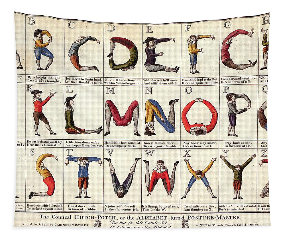 1782 Tapestry featuring the painting Alphabet, 1782 by Granger