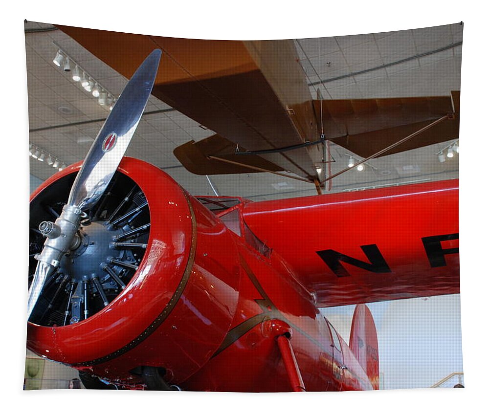Amelia Earhart Tapestry featuring the photograph Amelia Earhart Prop Plane by Kenny Glover