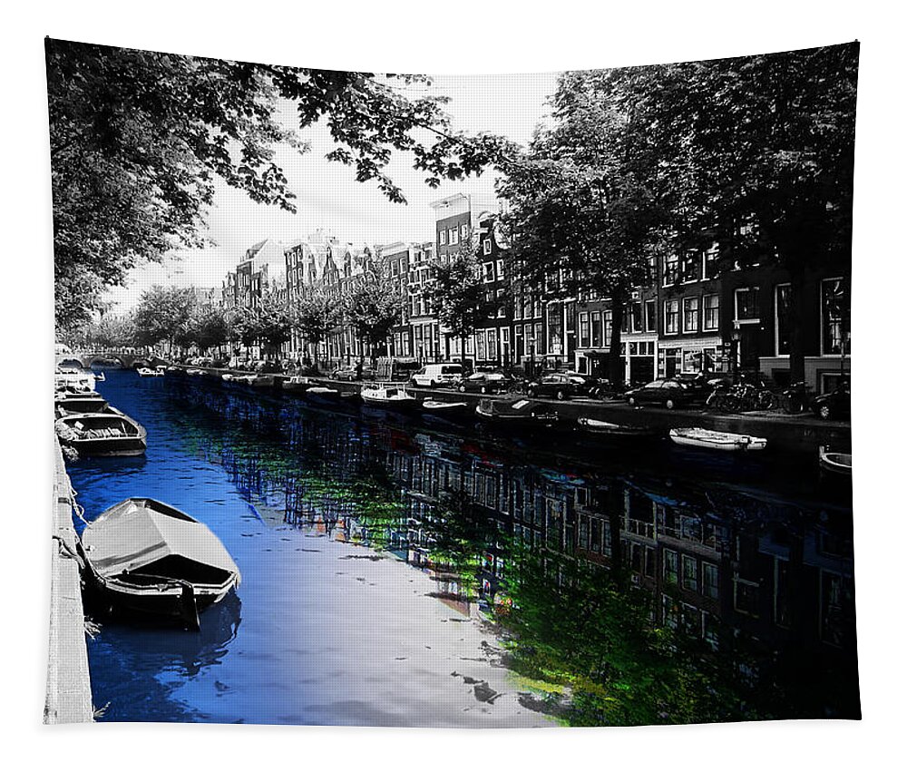 Amsterdam Tapestry featuring the photograph Amsterdam Colorsplash by Nicklas Gustafsson