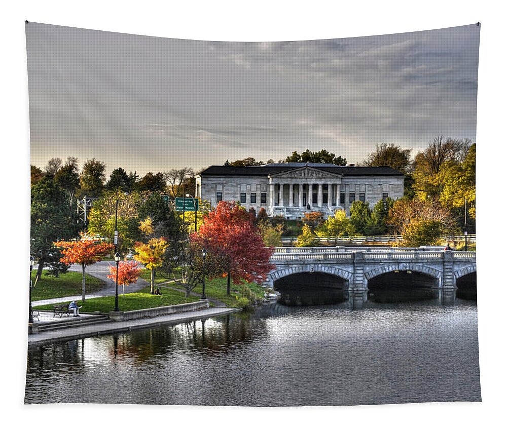 Michael Frank Jr Tapestry featuring the photograph An Autumn Day at Hoyt Lake...Dusk OCT2014 by Michael Frank Jr