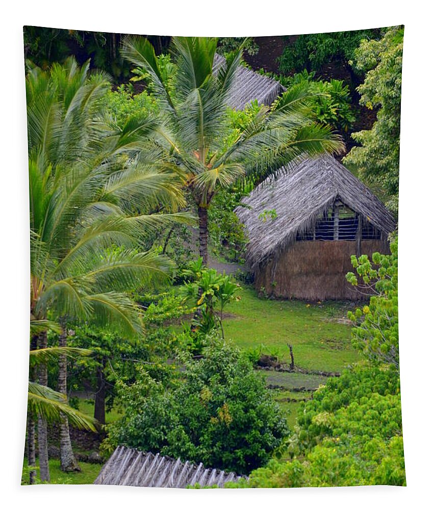 Hawaii Tapestry featuring the photograph Ancient Hawaiian Village of Kamokila by Mary Deal