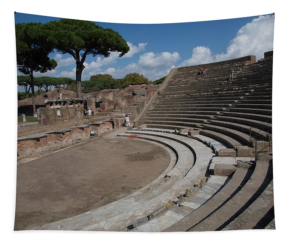 Theater Tapestry featuring the photograph Ancient Theater by Allan Morrison