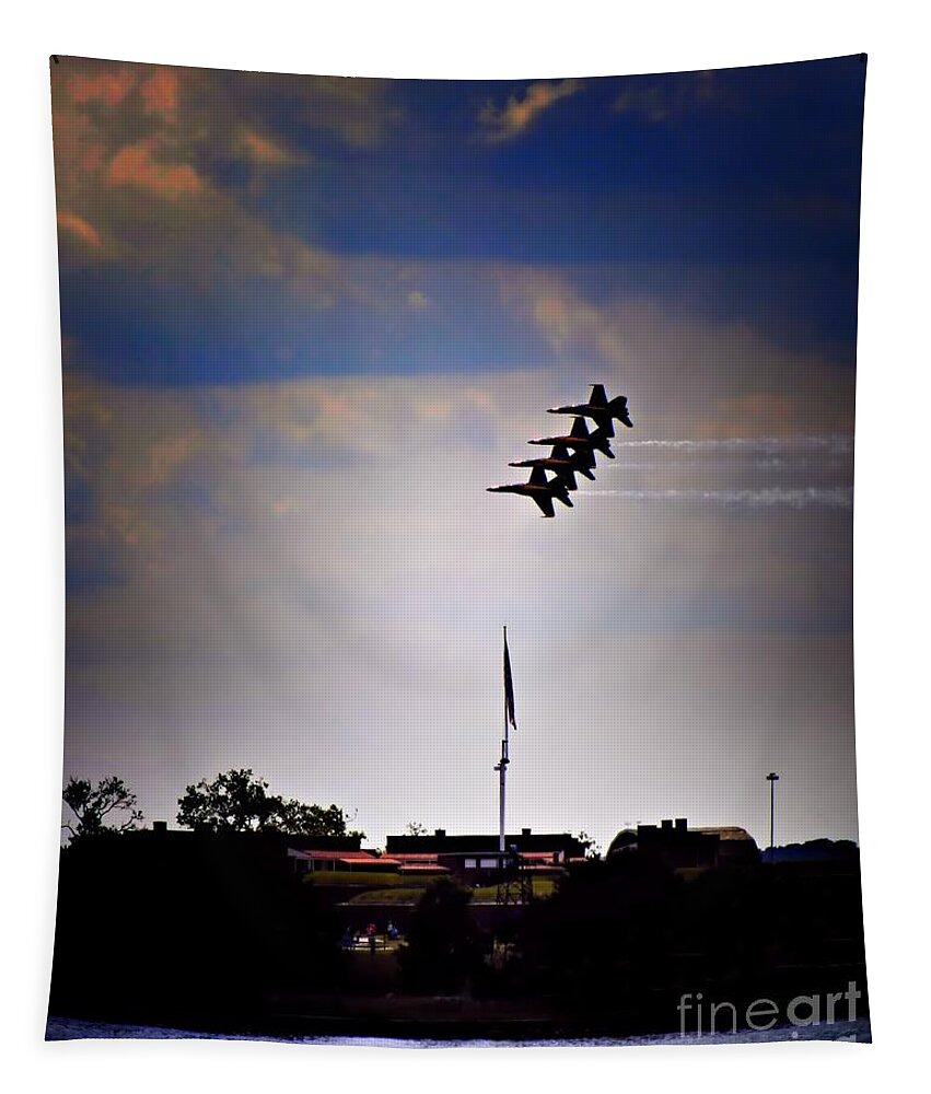 Airplanes Tapestry featuring the photograph Angels Over Ft. McHenry 2 by Robert McCubbin