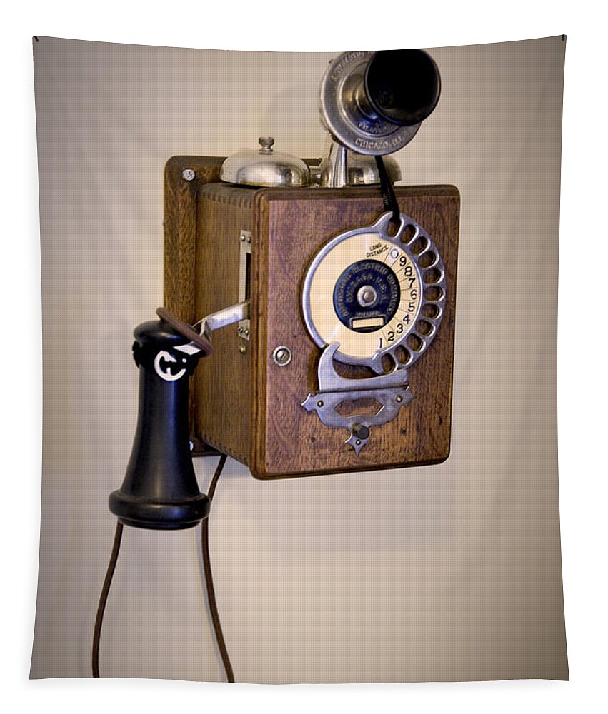 Telephone Tapestry featuring the photograph Antique Telephone by David Millenheft
