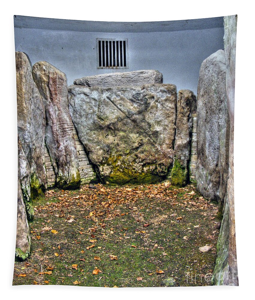 Queen Tapestry featuring the photograph Anyas Tomb- Standing Stones by Nina Ficur Feenan